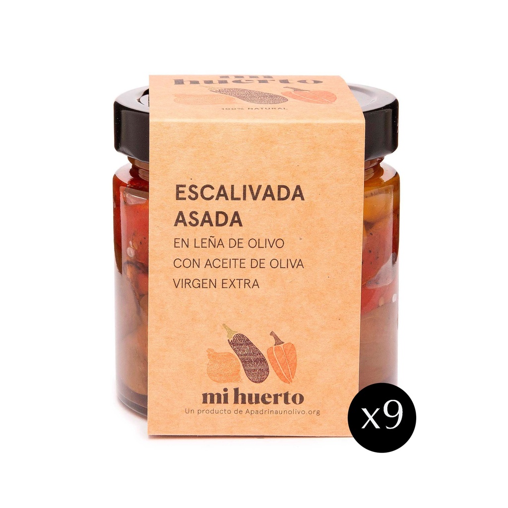 Caja de escalivada asada a la leña de Olivo en AOVE (9 uds. x 315g)