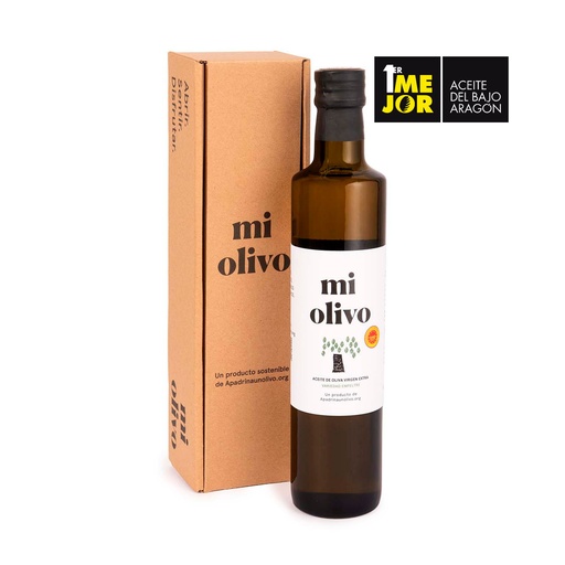 [est-ac-emp-500-1ud] Estuche aceite de Oliva Virgen Extra Monovarietal Empeltre 500 ml (1 ud.)