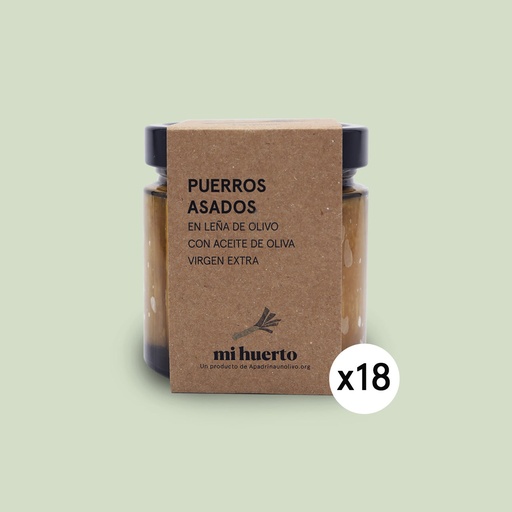 [600043000] Caja Puerros asados a la leña de Olivo en AOVE (18 uds. x 320g)