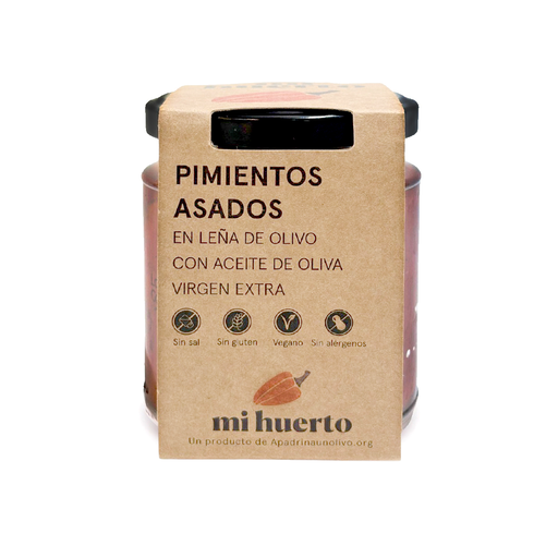 [pim-230gr-1ud] Poivrons rôtis à l'huile d'olive vierge extra, bocal en verre (1 x 230 g)